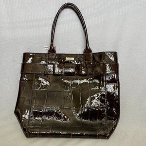 Kate Spade Elena Knightsbridge Croc Patent Leather Large Tote Bag--Shiny!